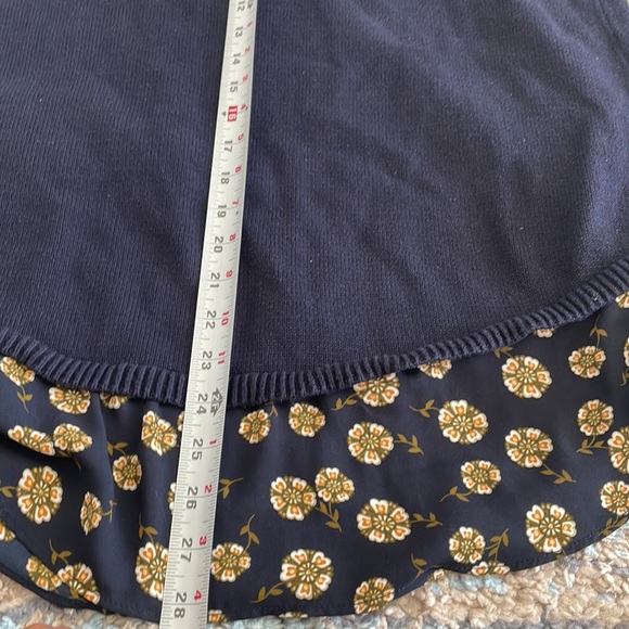 - Ann Taylor loft sweater tie back navy size large - Picture 7 of 11